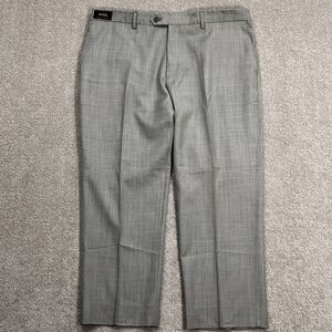Zignone Dress Pants Men 40 Gray Super 120s‎ Gray Wool Italian Luxury Trousers